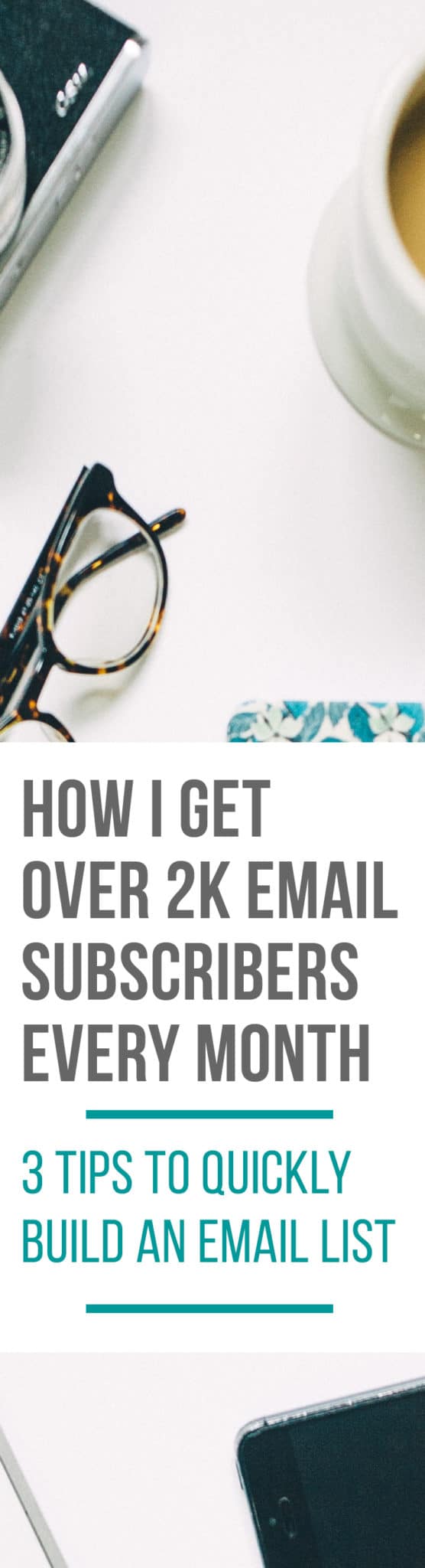 When I first started blogging, I had no idea what I was doing. I didn't know what was important, what was a waste of time, or anything in between. The idea of an email list made me nervous, and I put it off for months because it scared me. Turns out, it's extremely important to build an email list early. Now I get over 2000 new subscribers every month. It's simple, really! These three little tips that will make your email list grow like crazy.